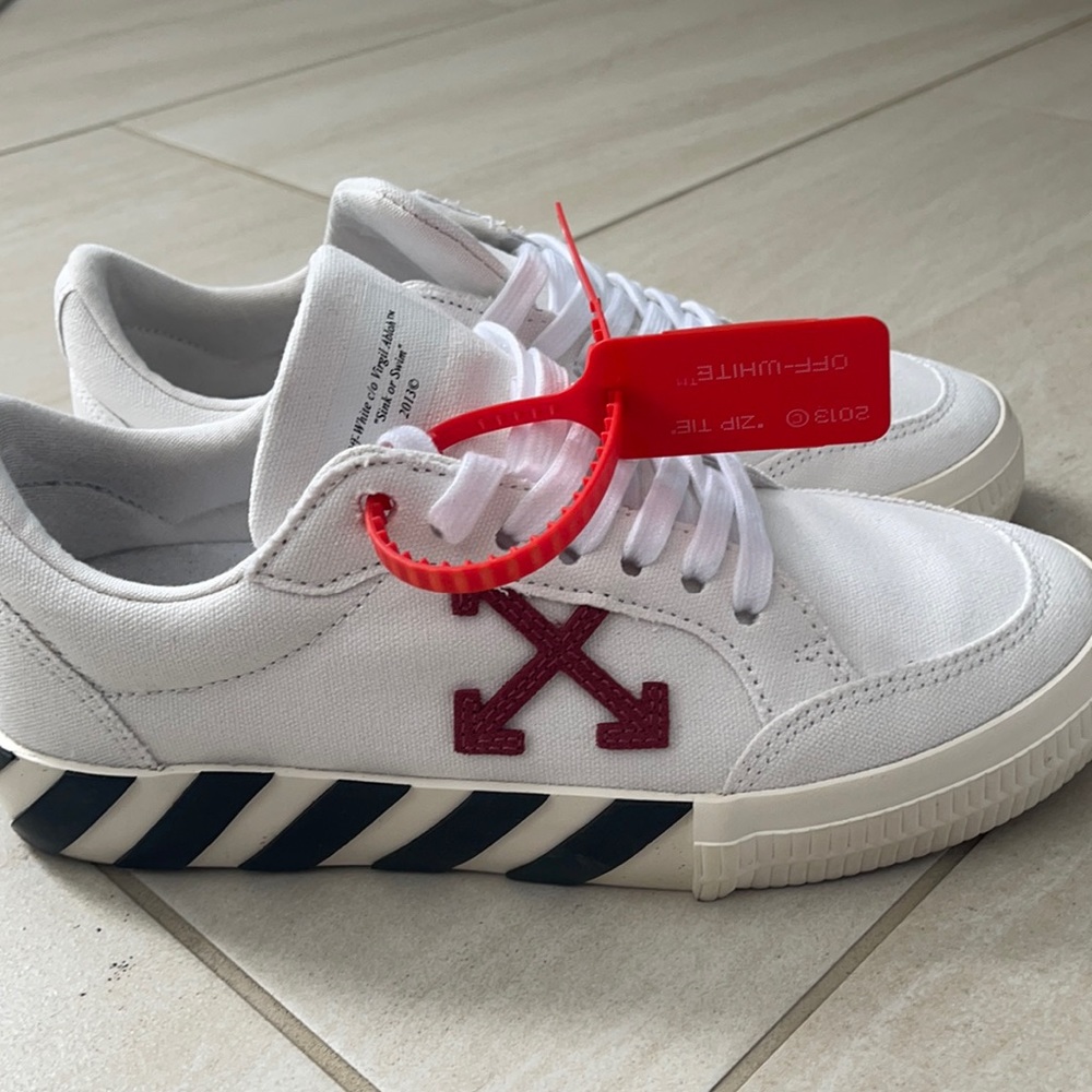 OFF-WHITE white orange Vulcanized low